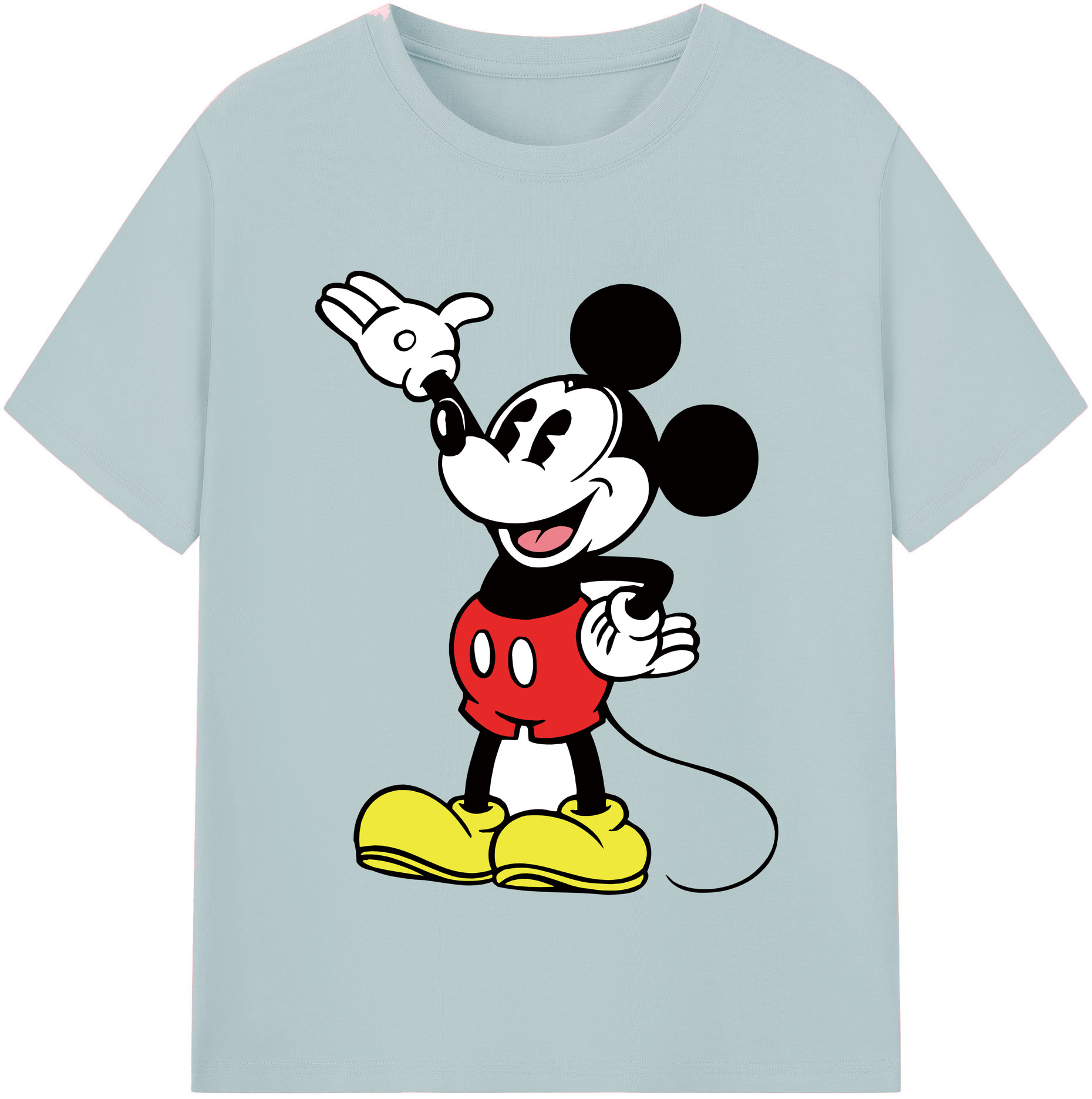 （画像用） ミッキーマウス Mickey Mouse 綿100％半袖Tシャツ（フロントプリント）